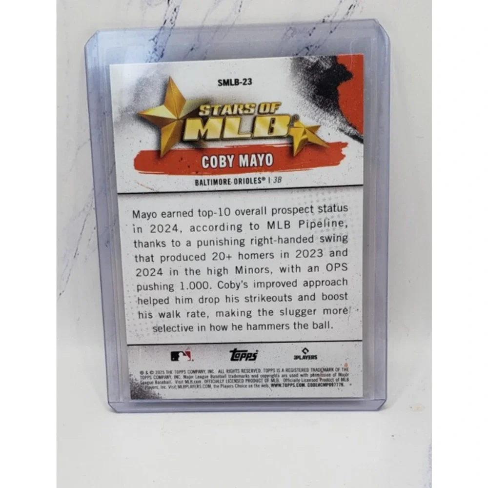 2025 Topps Series 1 Coby Mayo RC Stars of the MLB Orioles ROOKIE